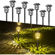 Quntis Solar Pathway Lights, 8 Pack Solar Landscape Path Lights, IP65 Waterproof, Auto On/Off Solar Garden Lights for Yard Pathway Patio Garden Driveway